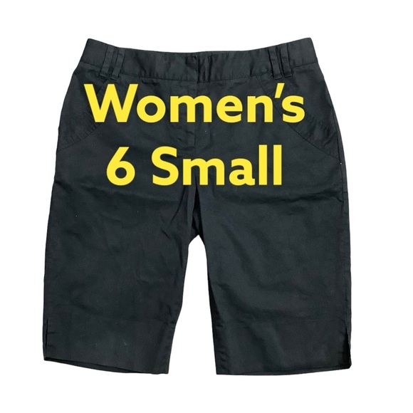 Women's Cutter & Buck Golf 6 S Small Chino Khakis Shorts Bermuda Black Stretch - Picture 3 of 10